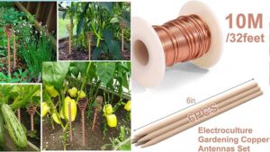 electroculture gardening copper antennas set